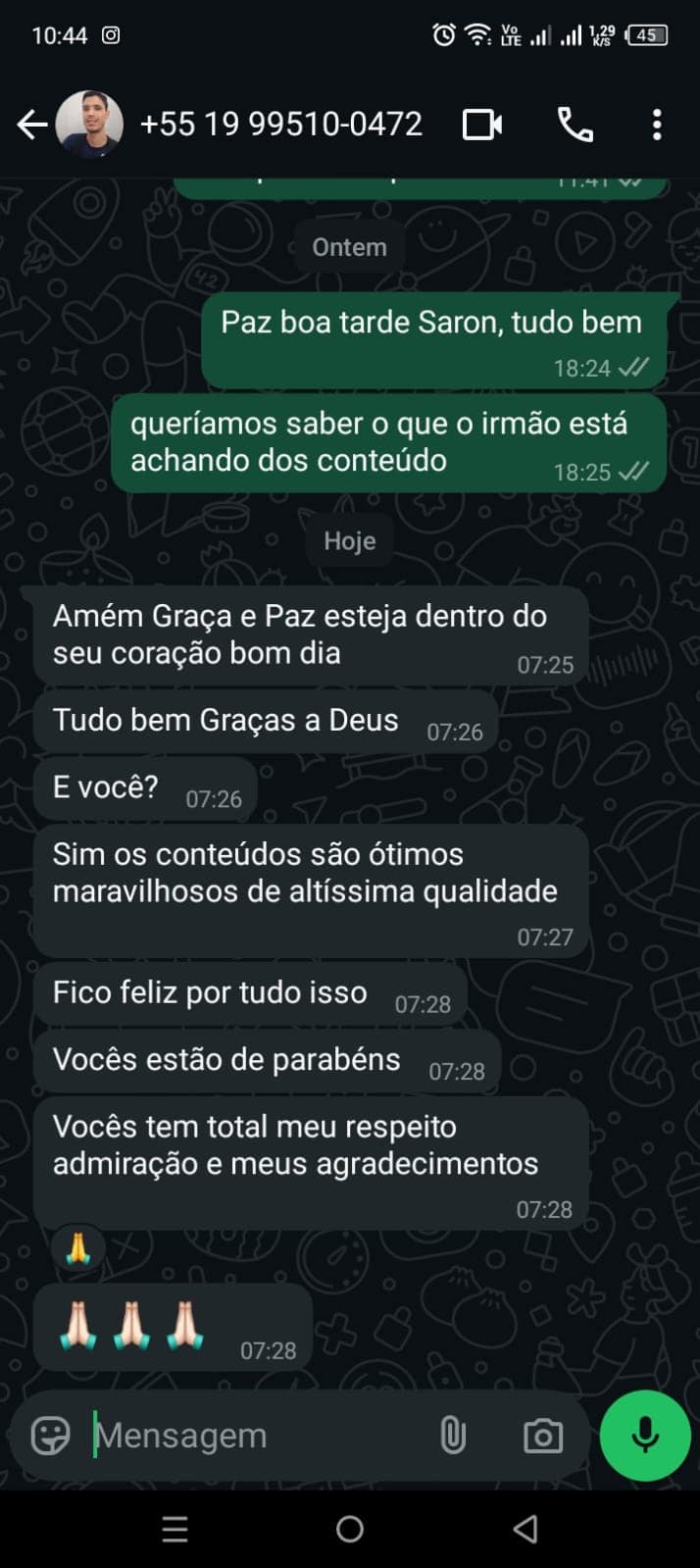 Depoimento WhatsApp 1